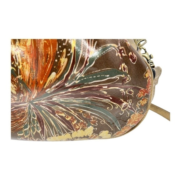 Patricia Nash Milburn Leather Crossbody Antique Bronze, New with Defects - Picture 6 of 12